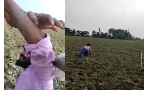 angry women ran and beat the young man for molesting in hamirpur