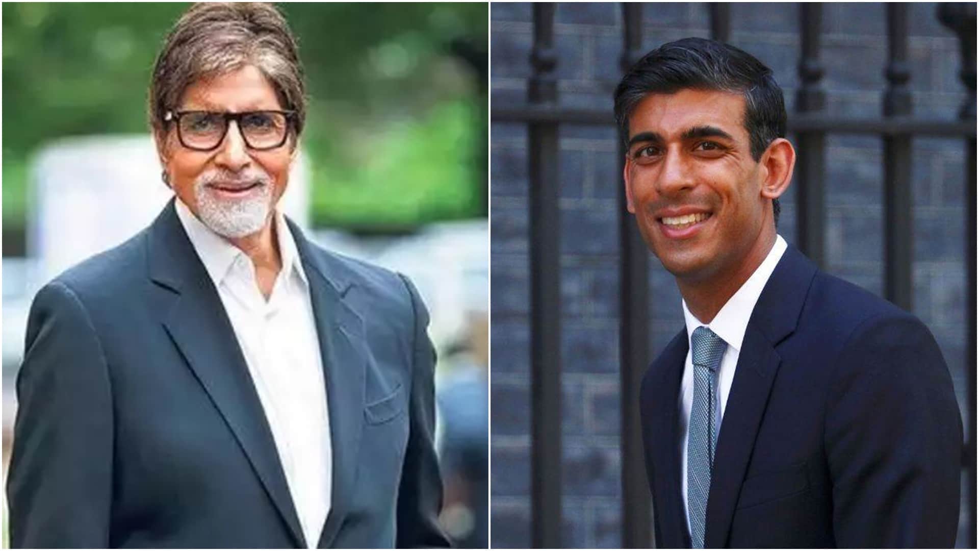 amitabh bachchan shares instagram post for rishi sunak becoming first indian origin pm of britain
