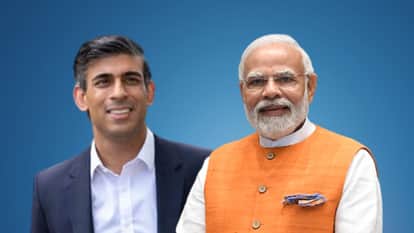 भारत के प्रधानमंत्री नरेंद्र मोदी और ब्रिटेन के प्रधानमंत्री ऋषि सुनक।