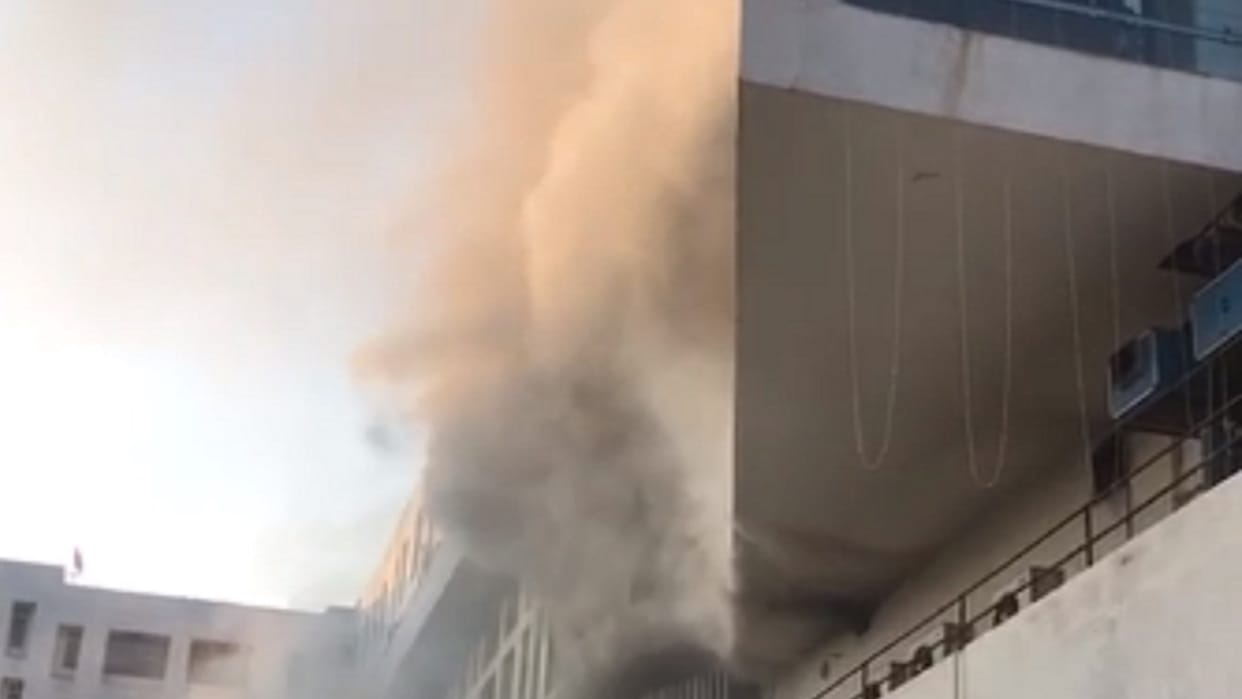 fire broke out on rama magneto mall in chhattisgarh bilaspur