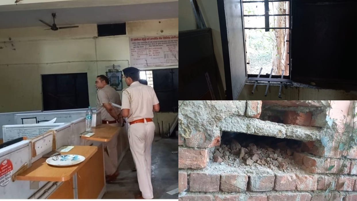 Thieves entered the branch of Central Co-operative Bank located in Hullahedi village of Sonipat