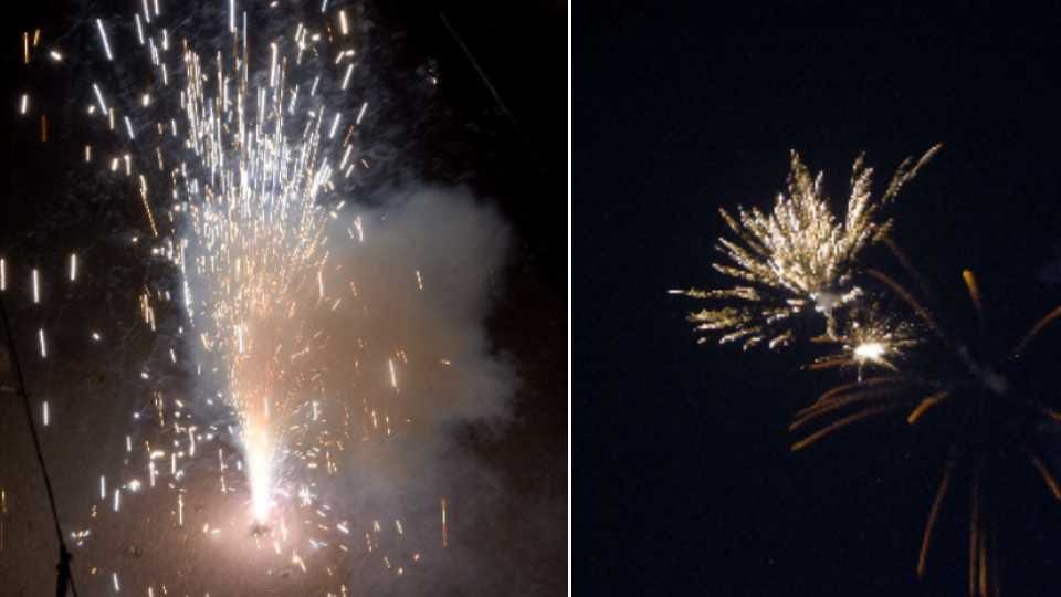 People used firecrackers till late night in Ludhiana