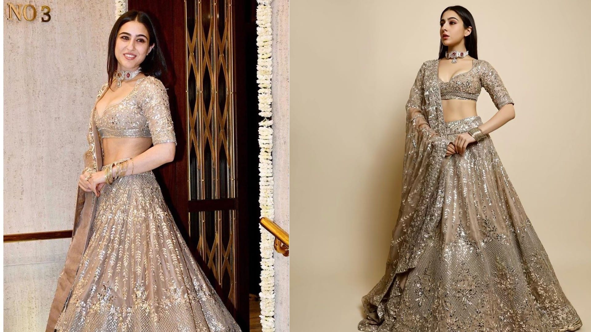 sara ali khan in mini skirt with corset top for halloween party looks bold and gorgeous