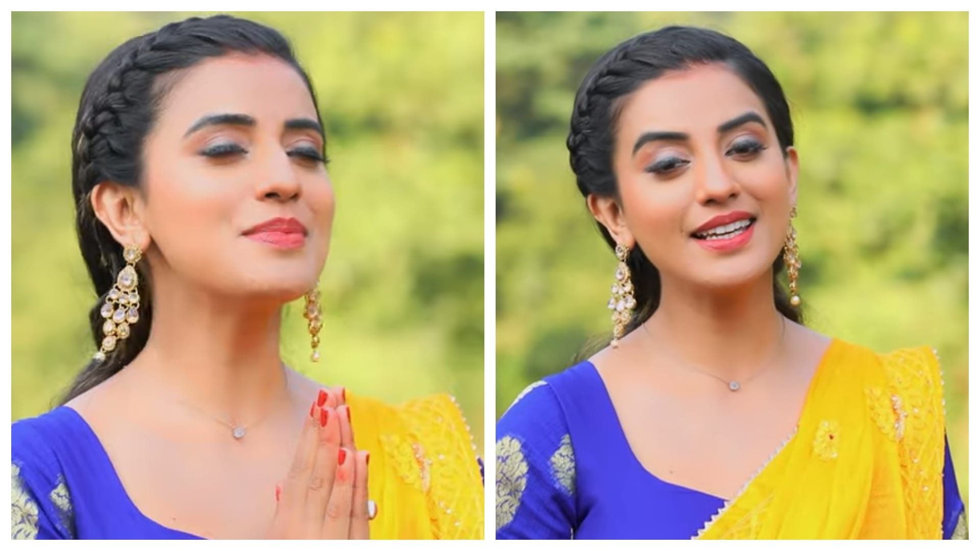 Bhojpuri actress Akshara Singh singer Ayush Anand Chhath Song Sun Li Arajiya Hey Dinanath is out