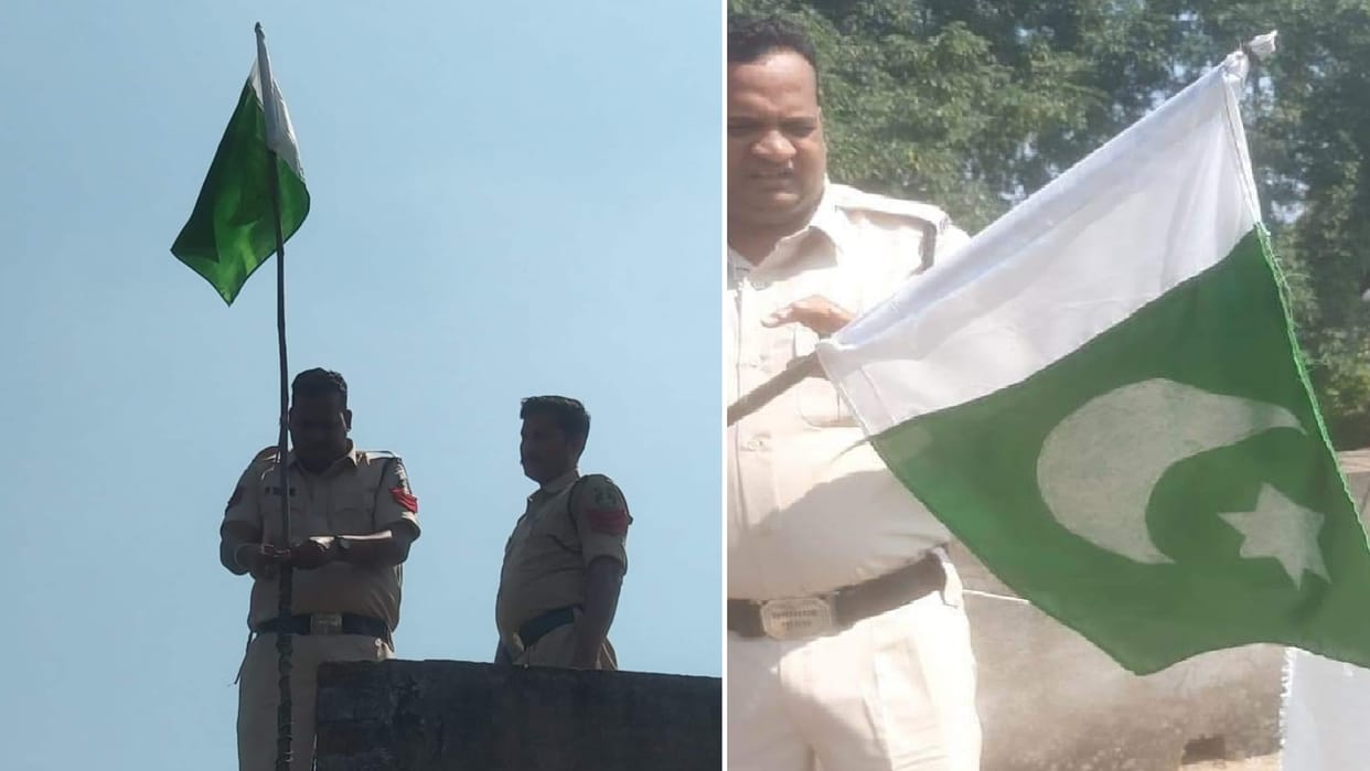 pakistani flag waved on house, accused arrested in chhattisgarh