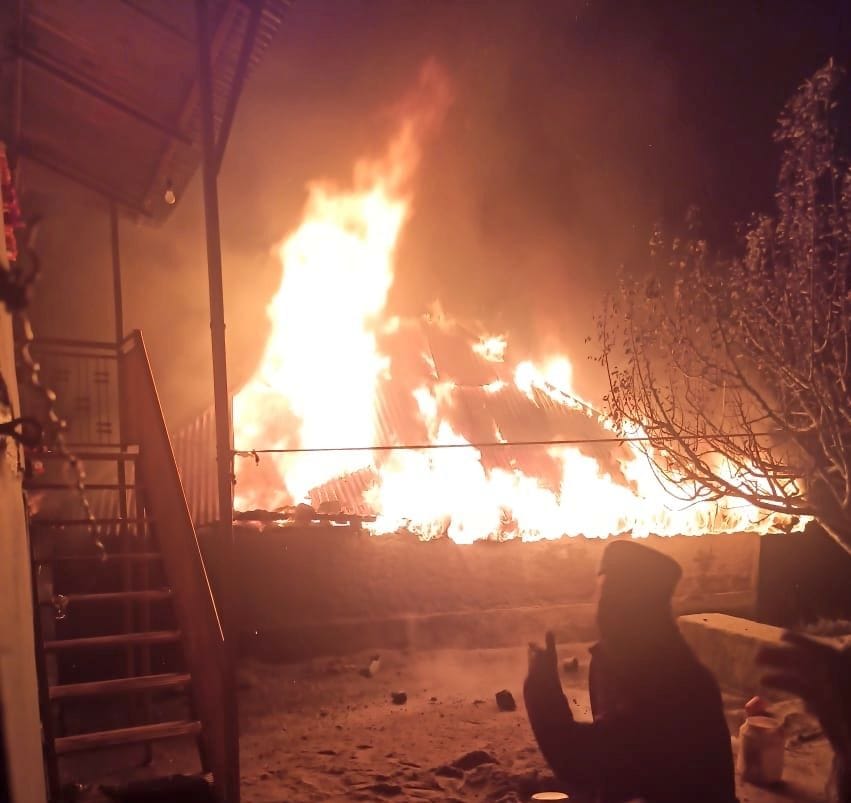 Two and a half storey house burnt in Malhach