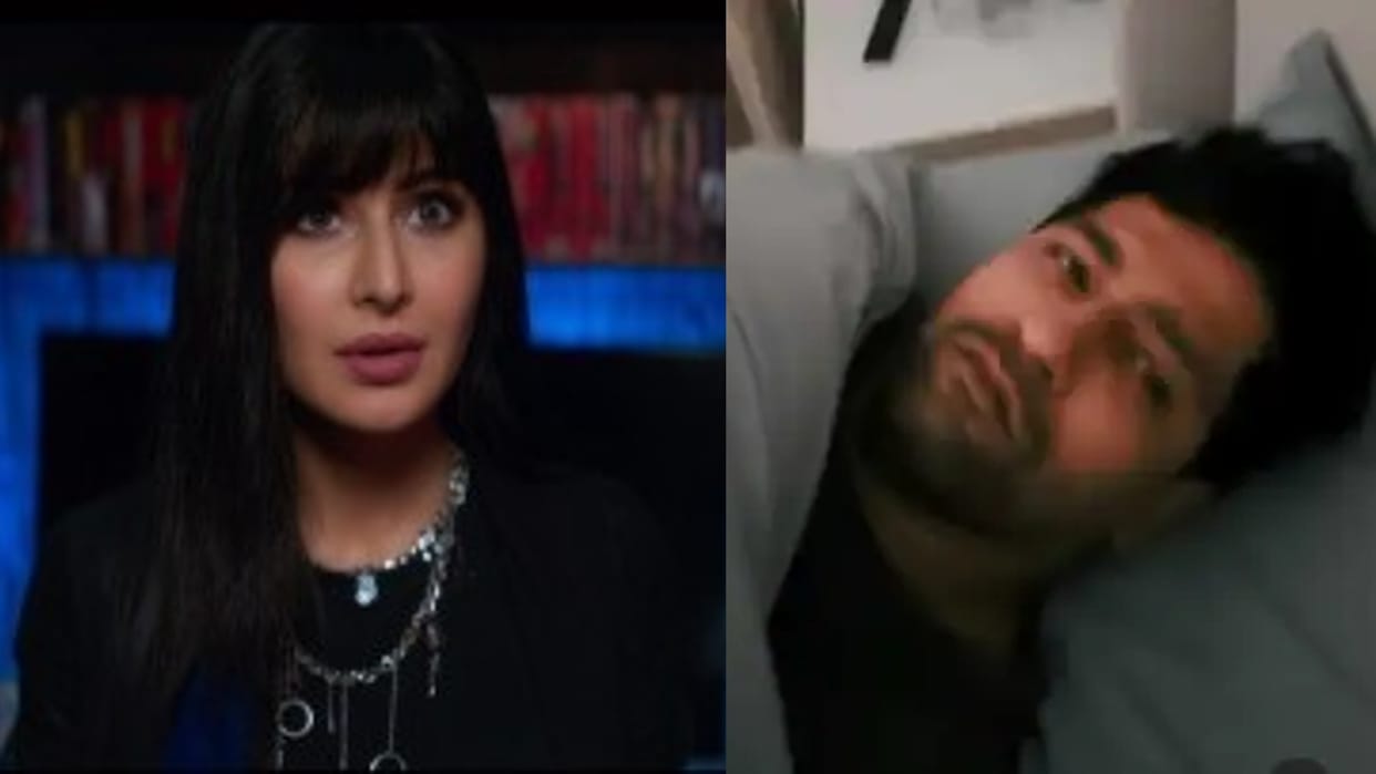 katrina kaif wakes up husband vicky kaushal as bhoot biwi style see actor reaction