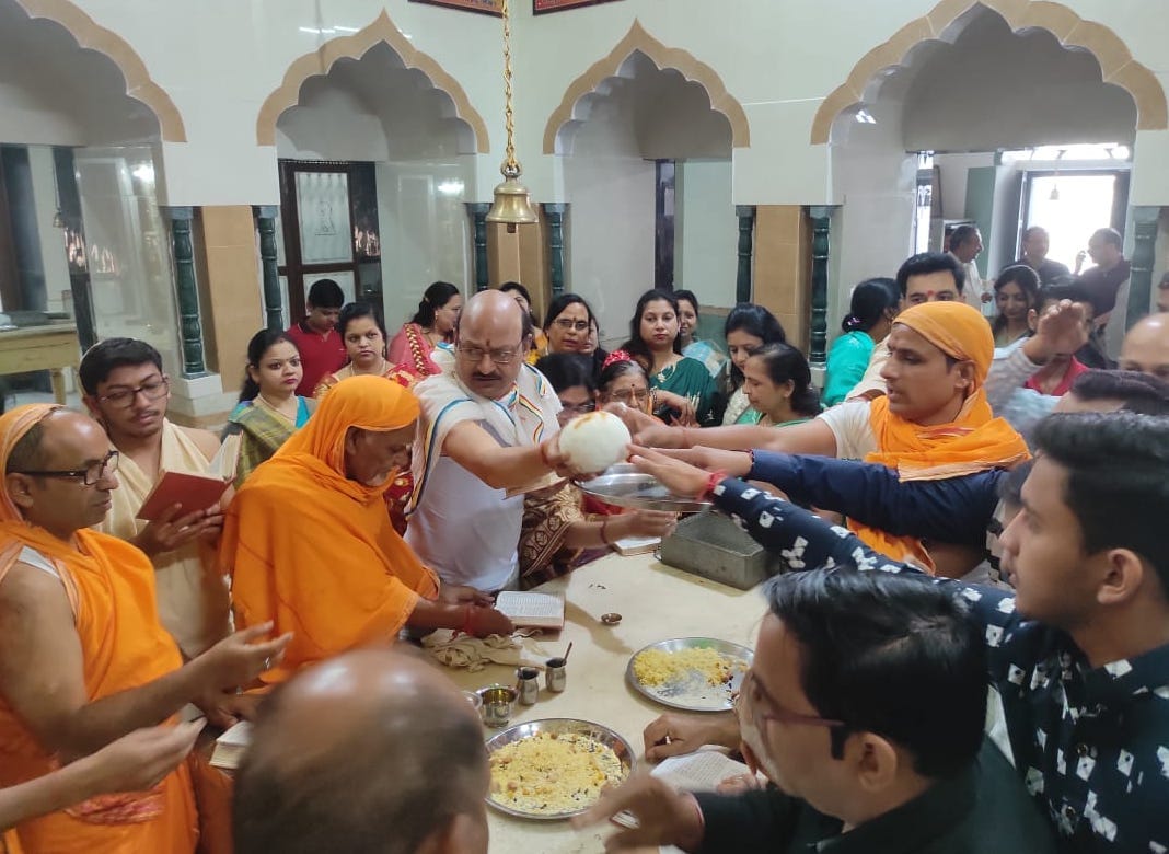 Worship performed in Jain temples on Moksha Kalyanak day
