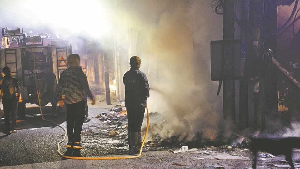 Fire broke out at three places in Jalandhar on Diwali