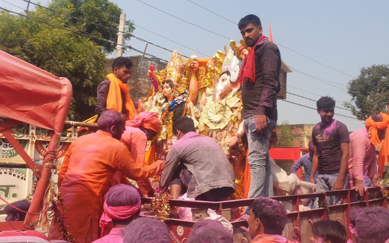 balrampur,pratima visarjana