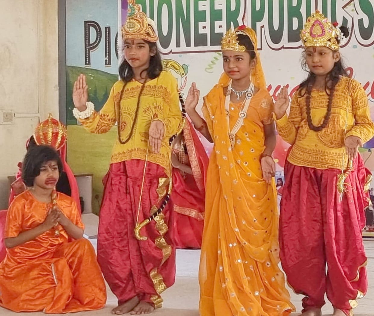 Students perform ramlila, celebrets deepawali