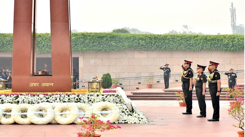 CDS Anil Chauhan lays wreath at National War Memorial on Infantry Day