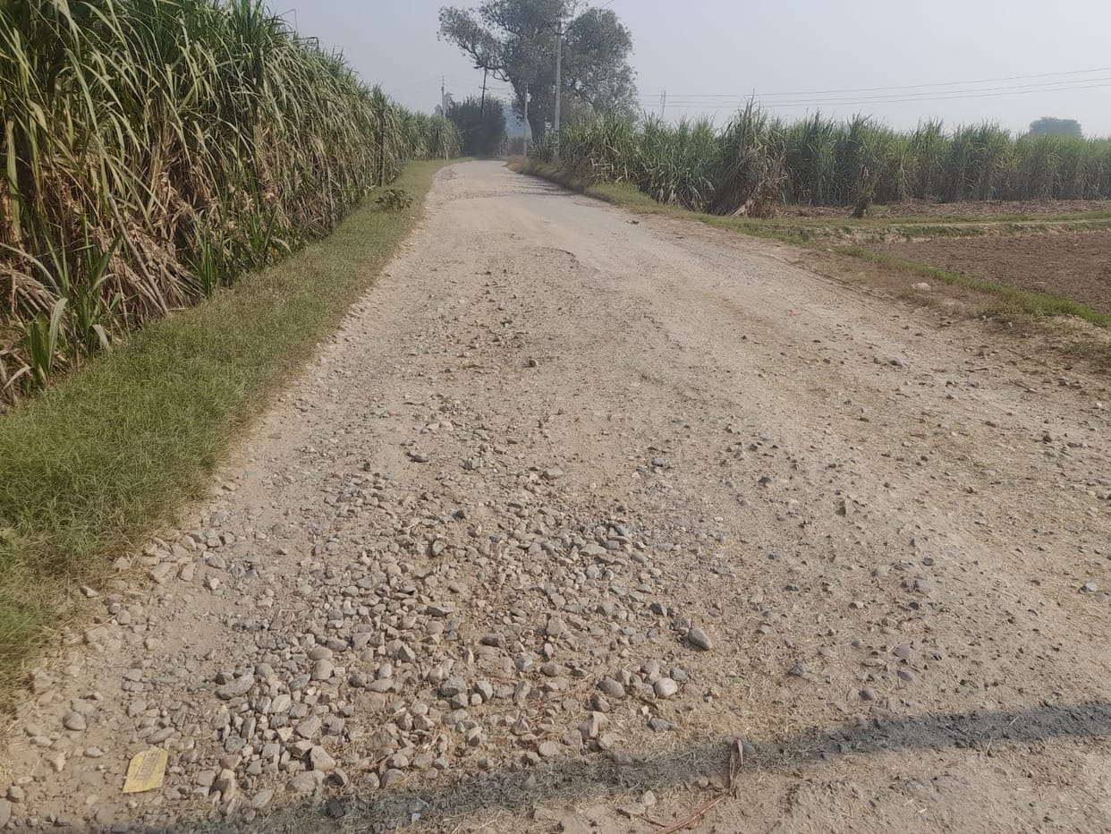 Road repair work left incomplete, people upset