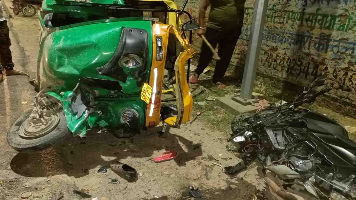 Kannauj Accident: Two died, three injured in bike and auto collision