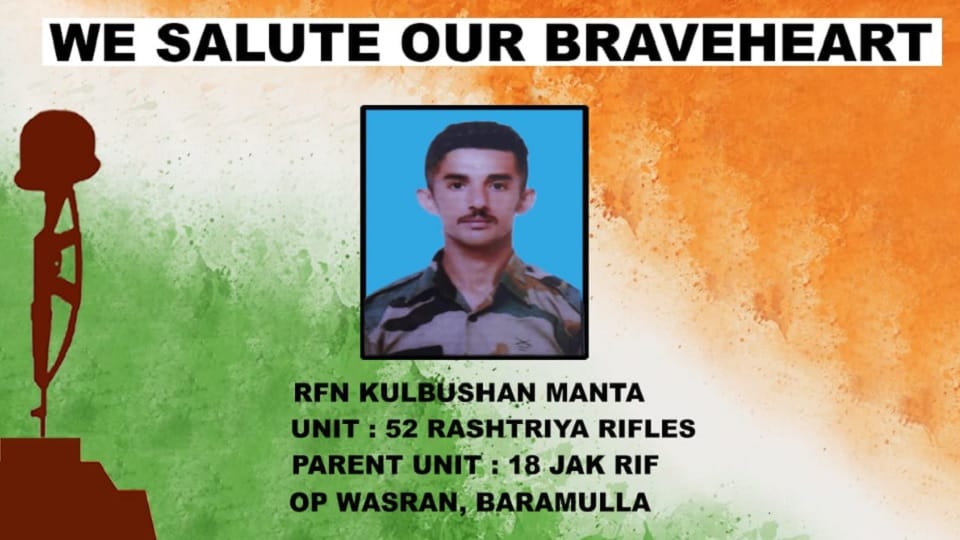 Injured jawan martyred in Baramulla encounter, search continues for terrorists