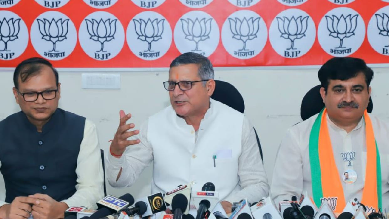 Haryana Education Minister Kanwar Pal Gurjar held a press conference in Hisar