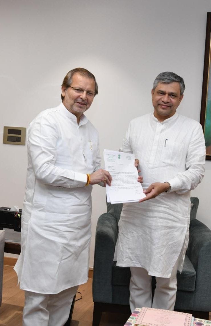 MP meets Railway Minister to connect Ayodhya and Khatu Shyam with Rohtak Junction