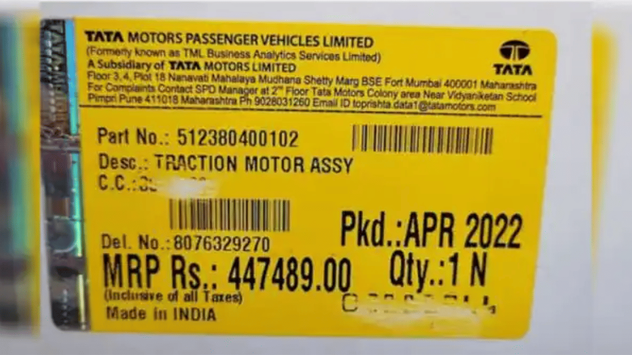 Tata Nexon electric car battery cost shared by customer Tata Nexon battery costs Rs 4.77 lakh