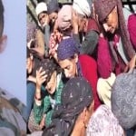 शहीद कुलभूषण व विलाप करते परिजन।