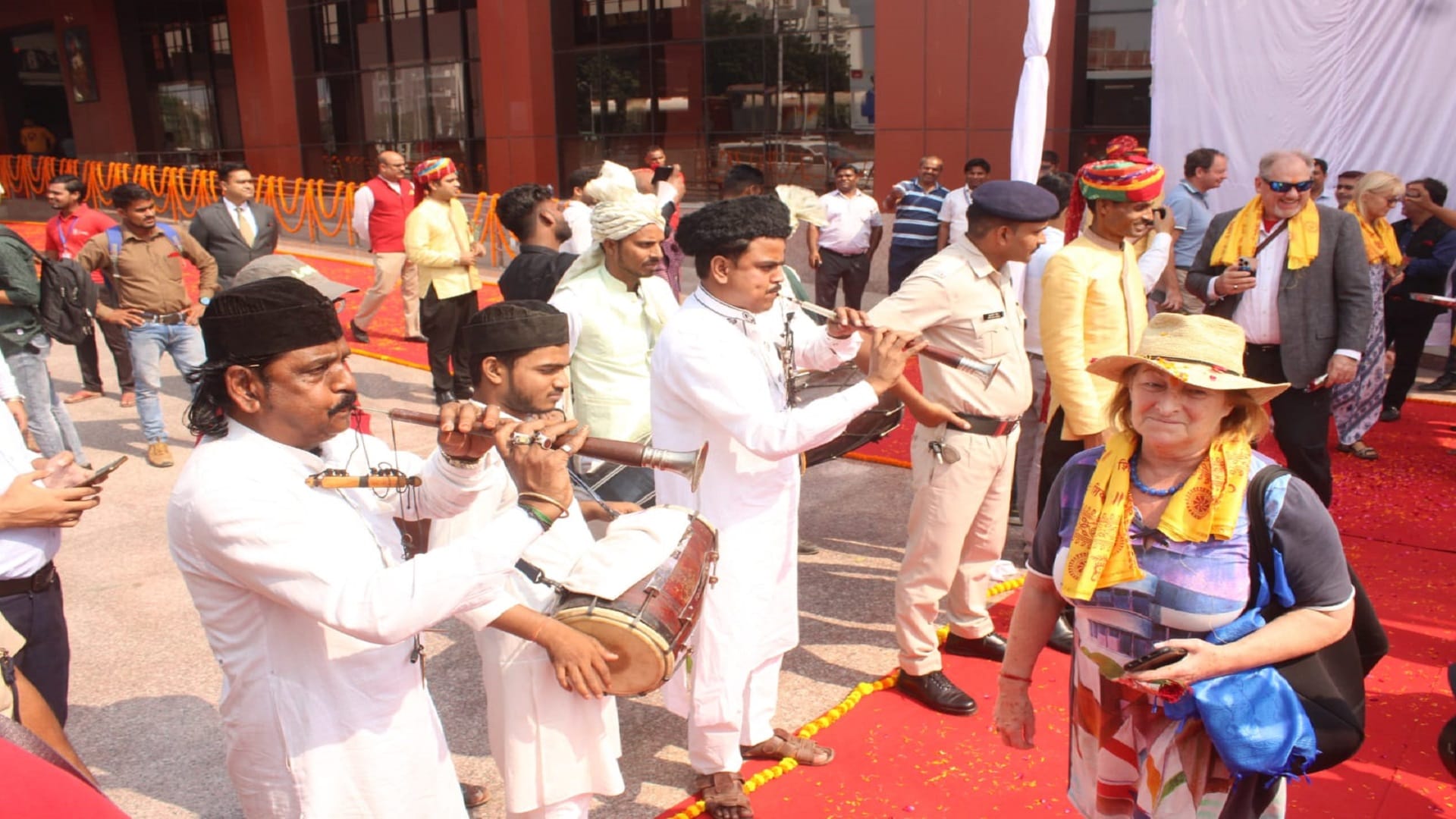 See in pictures On arrival of Maharaja Express in Varanasi, tourists were welcomed with tilak