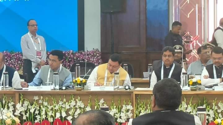 Uttarakhand News: CM Pushkar singh Dhami attends home ministers chintan shivir in Surajkund
