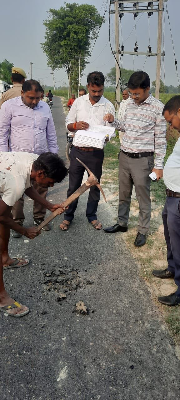 road,inspection,gonda,construction