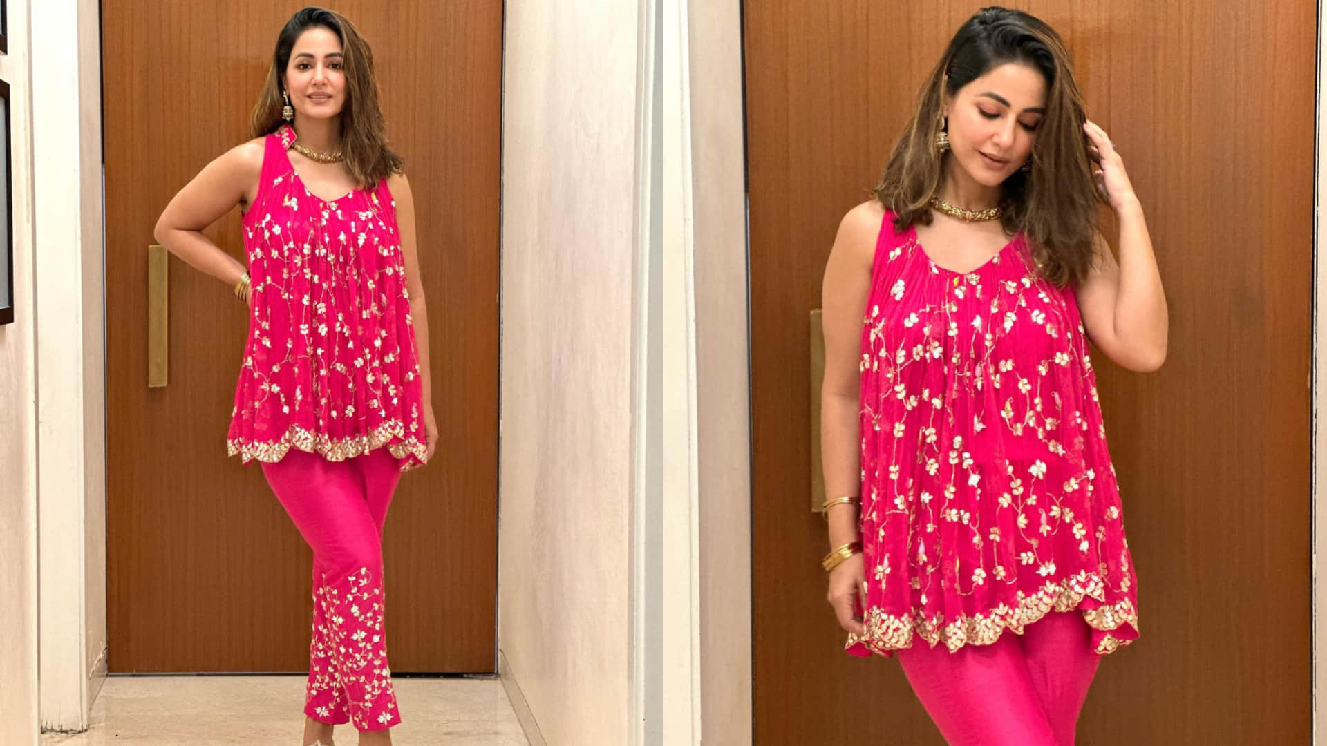 hina khan in sheer white saree for diwali party see gorgeous pics