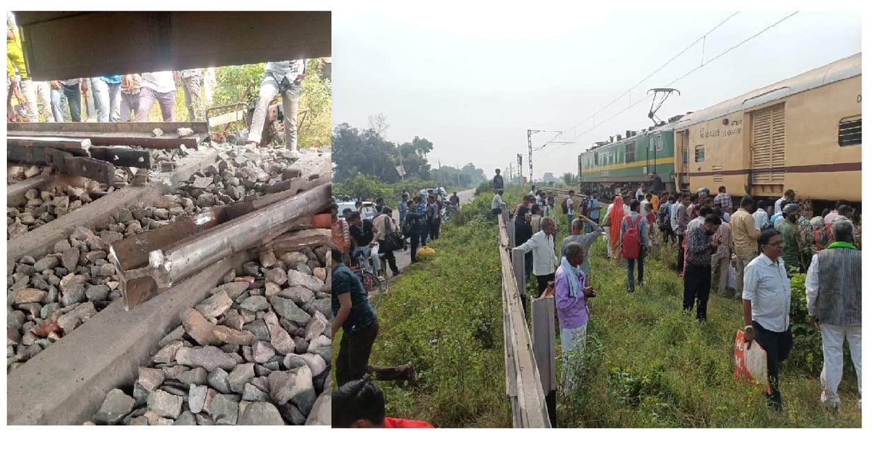 the bogie of the Kanpur going passenger train derailed from the track in Farrukhabad