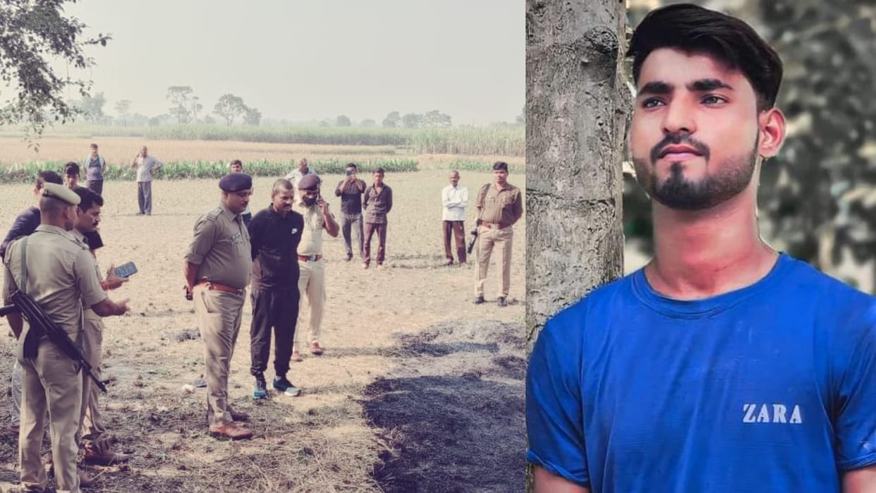 Half-burnt body of a young man found in field fear of murder
