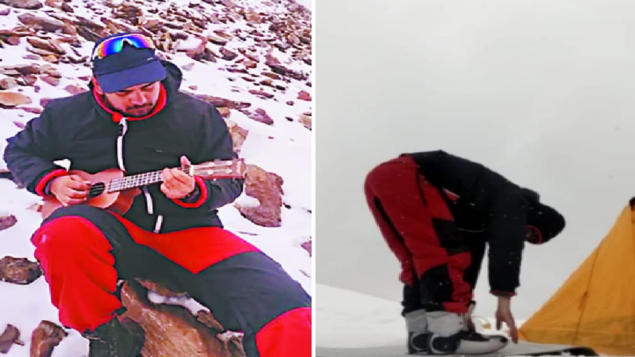 To beat death, Kshitij did yoga at a height of 5950 feet
