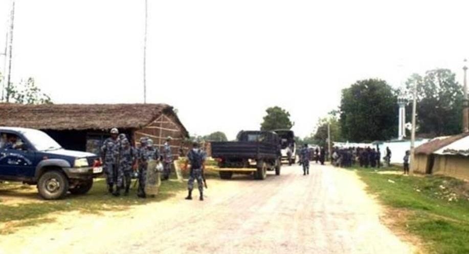 Clashes between two communities in Nepal, lathi charge