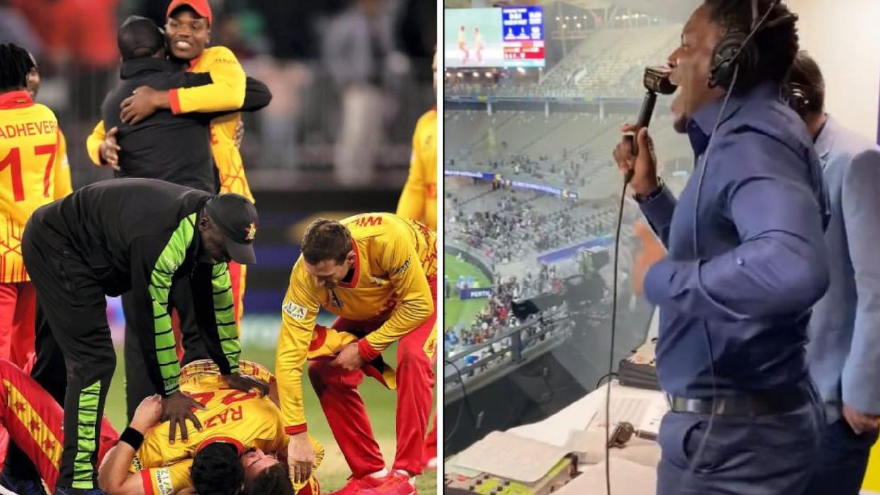 PAK vs ZIM commentator pommie mbangwa amazing commentary video goes viral after Zimbabwe victory over Pakistan