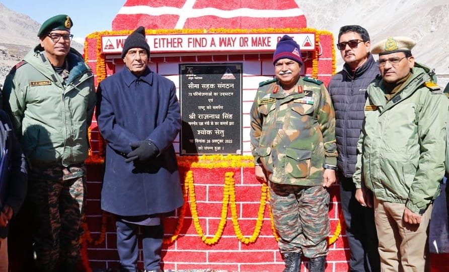 rajnath singh in leh inaugurated 75 BRO infrastructure projects said security needs to fulfilled