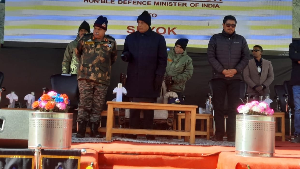 Rajnath Singh inaugurated 75 infrastructure projects including Shyok Setu Leh ladakh