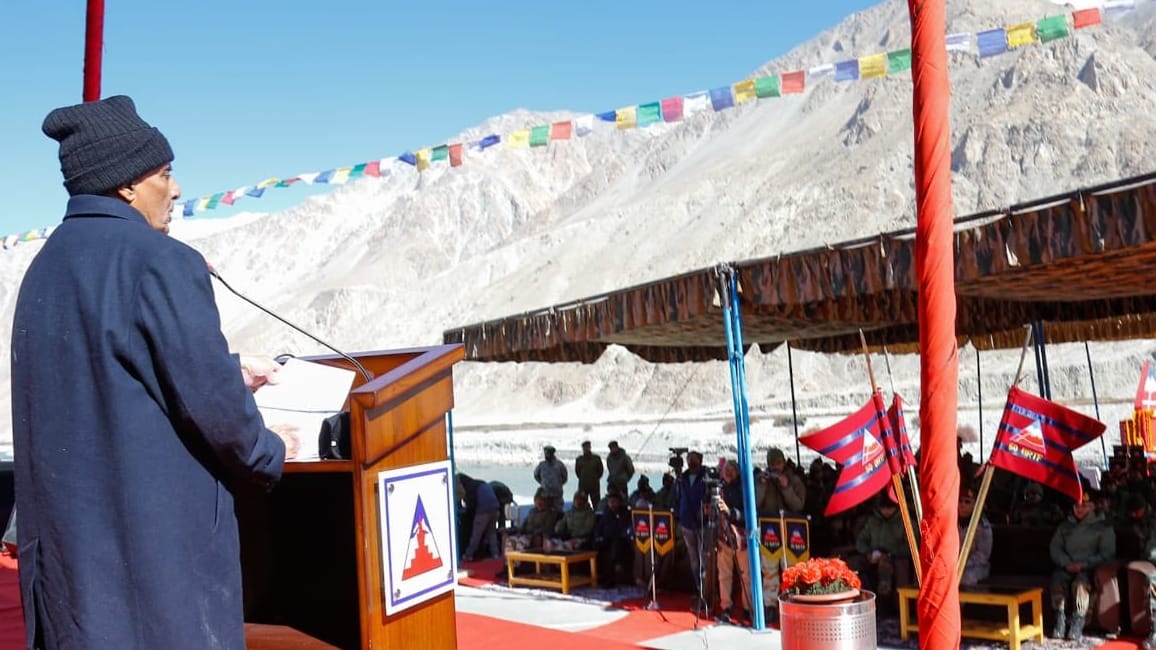 rajnath singh in leh inaugurated 75 BRO infrastructure projects said security needs to fulfilled