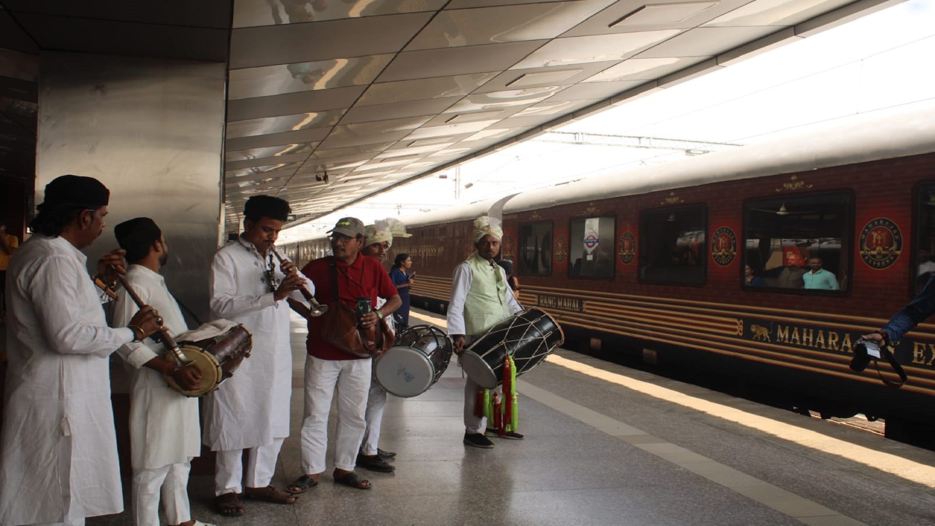 See in pictures On arrival of Maharaja Express in Varanasi, tourists were welcomed with tilak