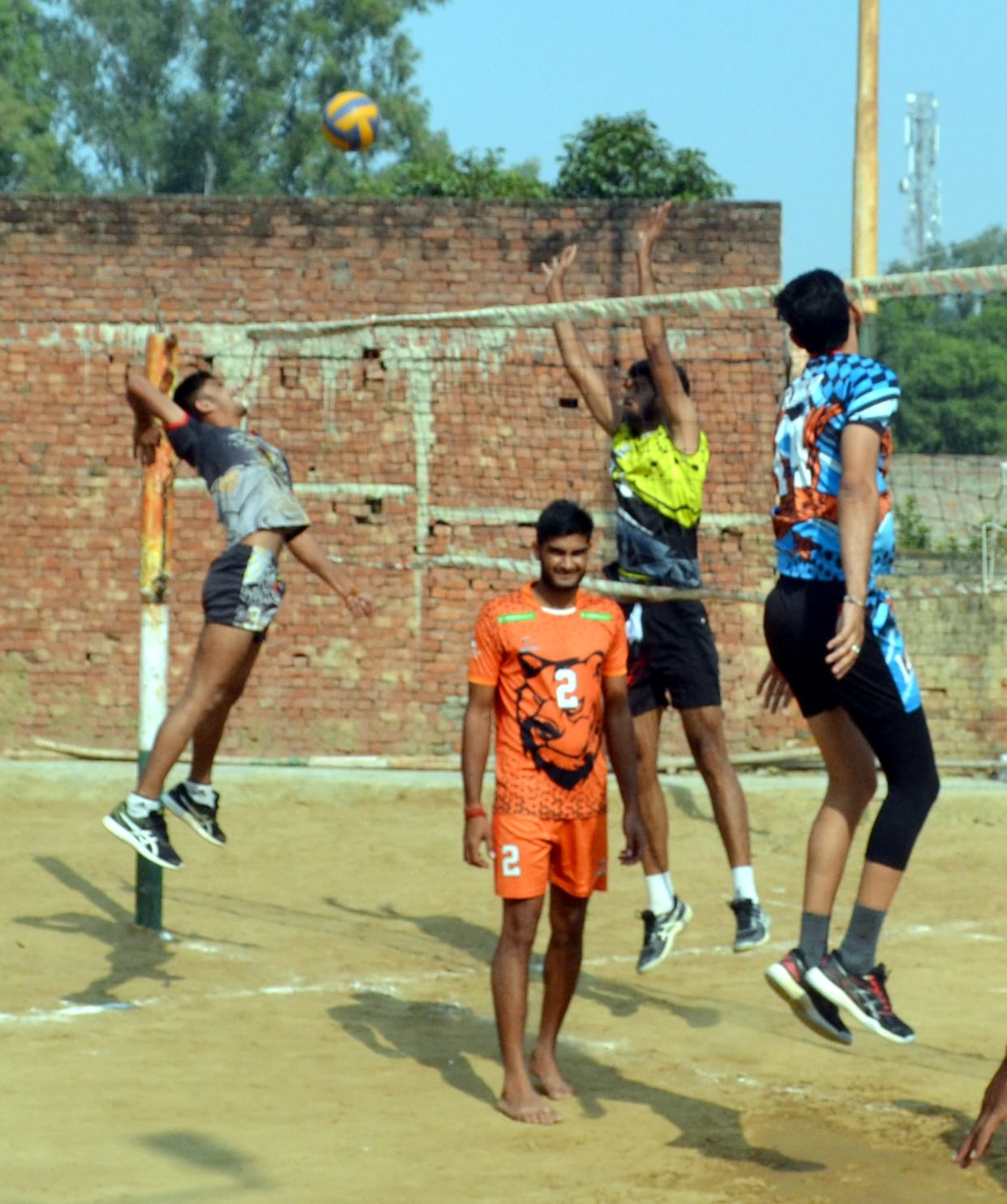 Trial for state level team of volleyball