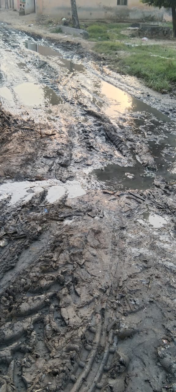 Villagers upset due to non-drainage of water