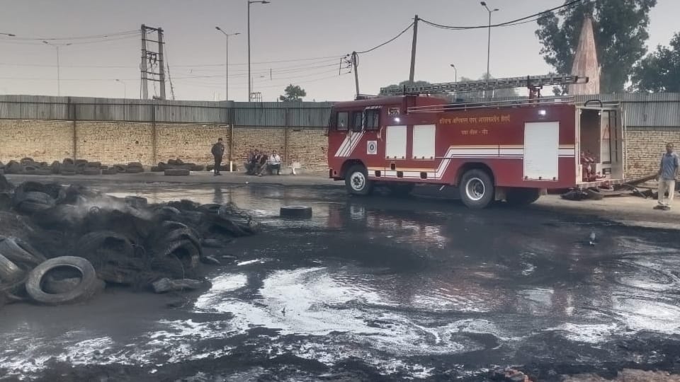 Fire Broke out in Tyre Factory in Jind