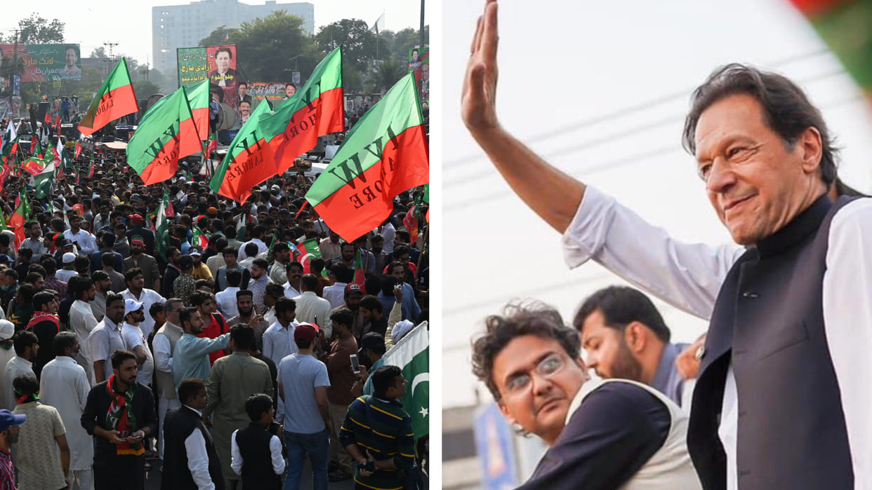 Imran again targets Pakistani establishment on the second day of protest march