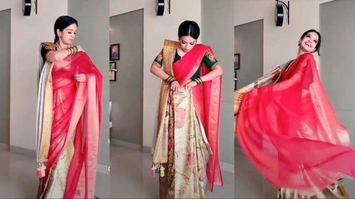 No need to buy a lehenga for every wedding and party, this way tie a saree like a lehenga