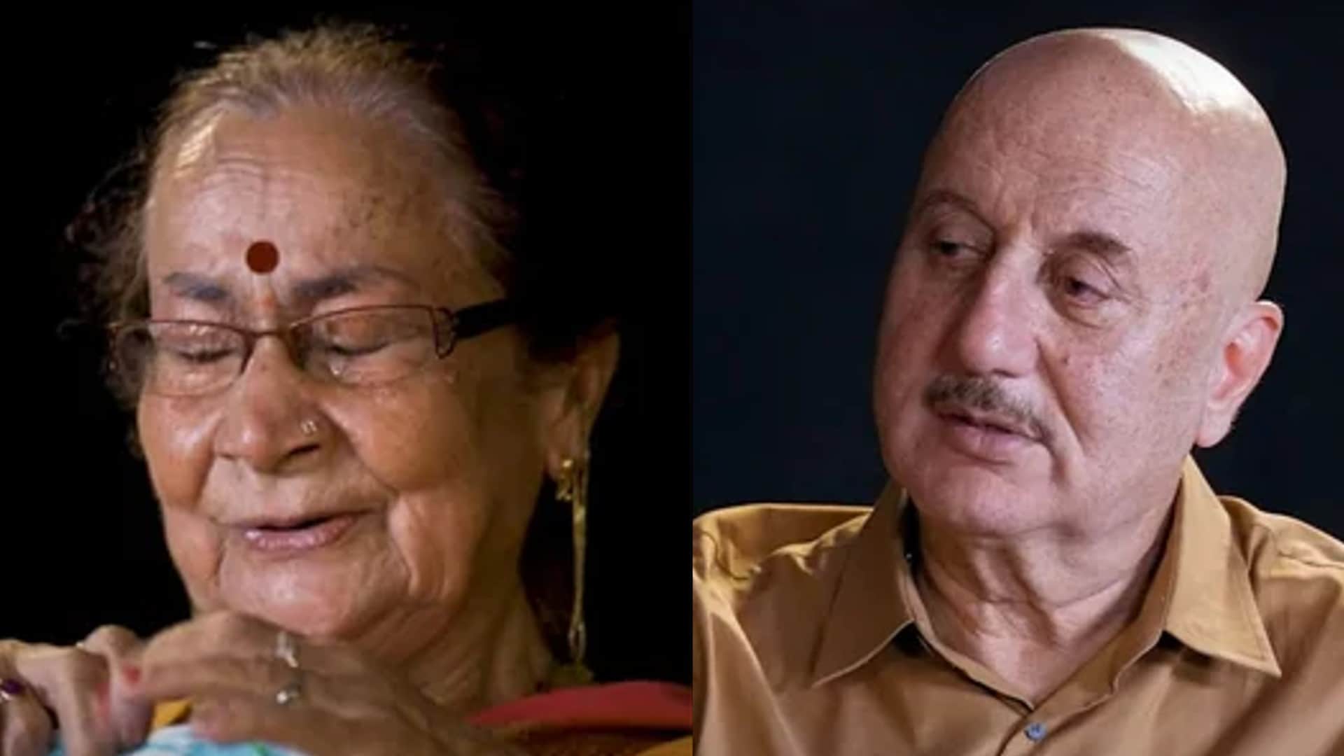 anupam kher mother get emotional crying after actor promises her to will buy 2bhk house in kashmir