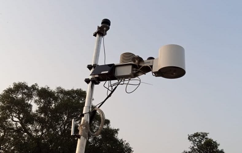 Automatic weather plant set up in Sugarcane Research Council in Shahjahanpur