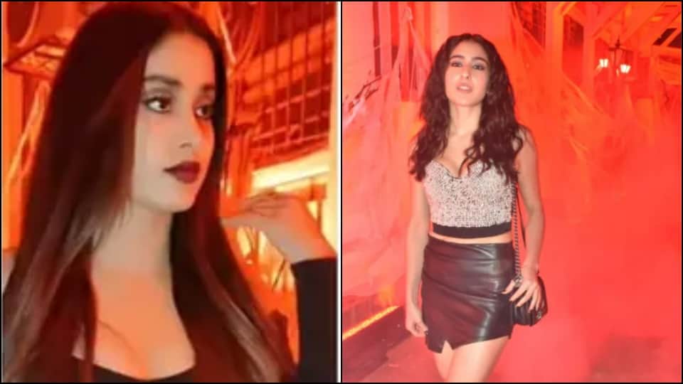 Janhvi Kapoor Sara Ali Khan and Giorgia Andriani look stunning in Halloween bash last night