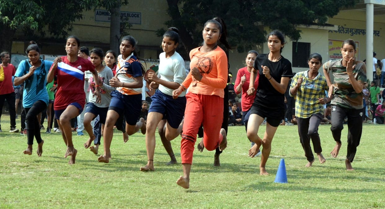 Chetna of Amrit Inter won the race competition