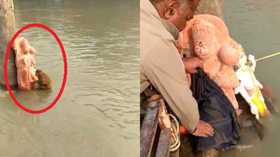 Ghaziabad News Hanuman statue saved monkey from drowning in Muradnagar