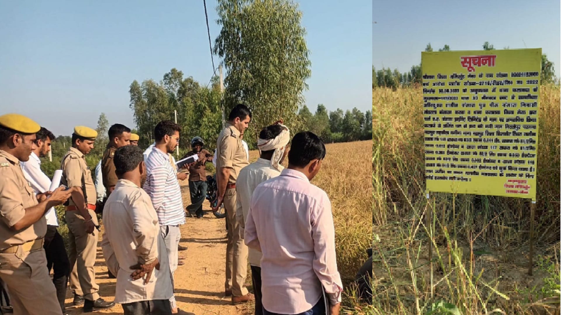 Police have seized 15 bighas of land of international cattle smuggler Akbar Banjara in Bijnor