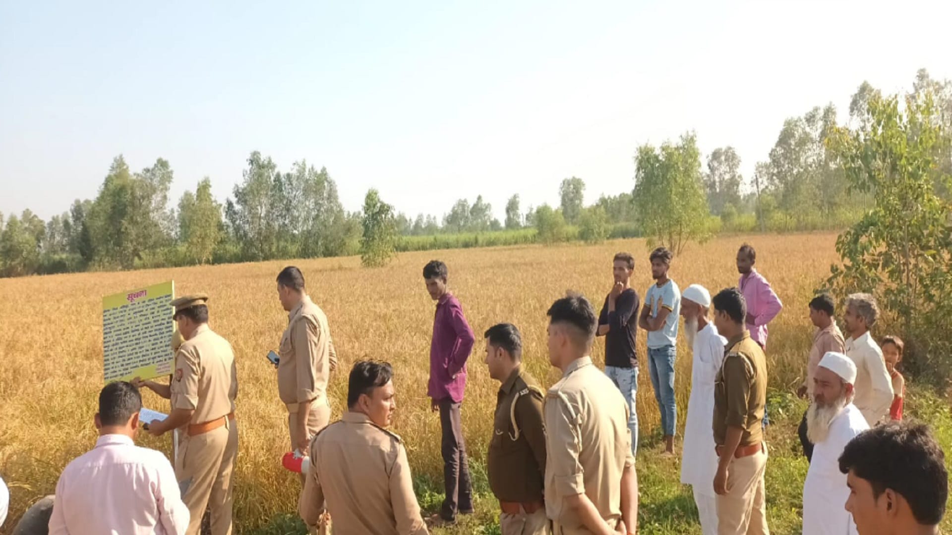 Police have seized 15 bighas of land of international cattle smuggler Akbar Banjara in Bijnor