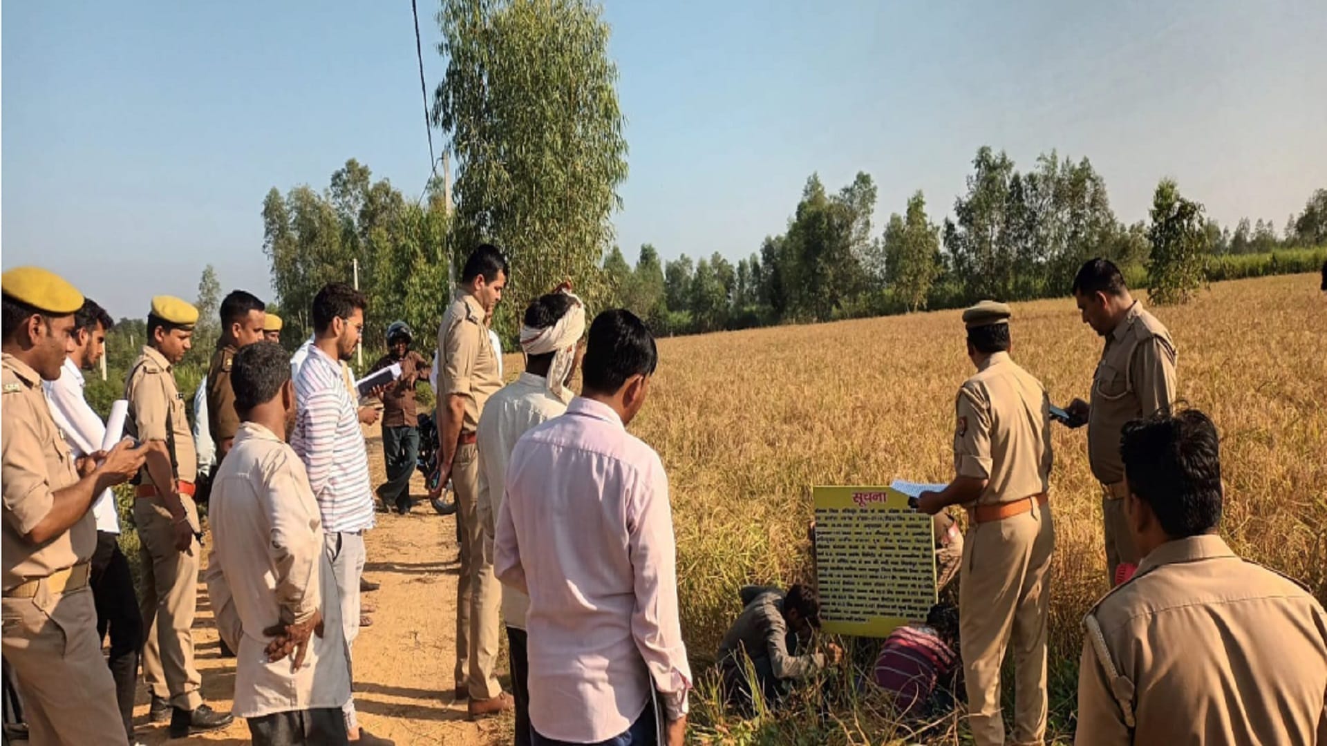 Police have seized 15 bighas of land of international cattle smuggler Akbar Banjara in Bijnor
