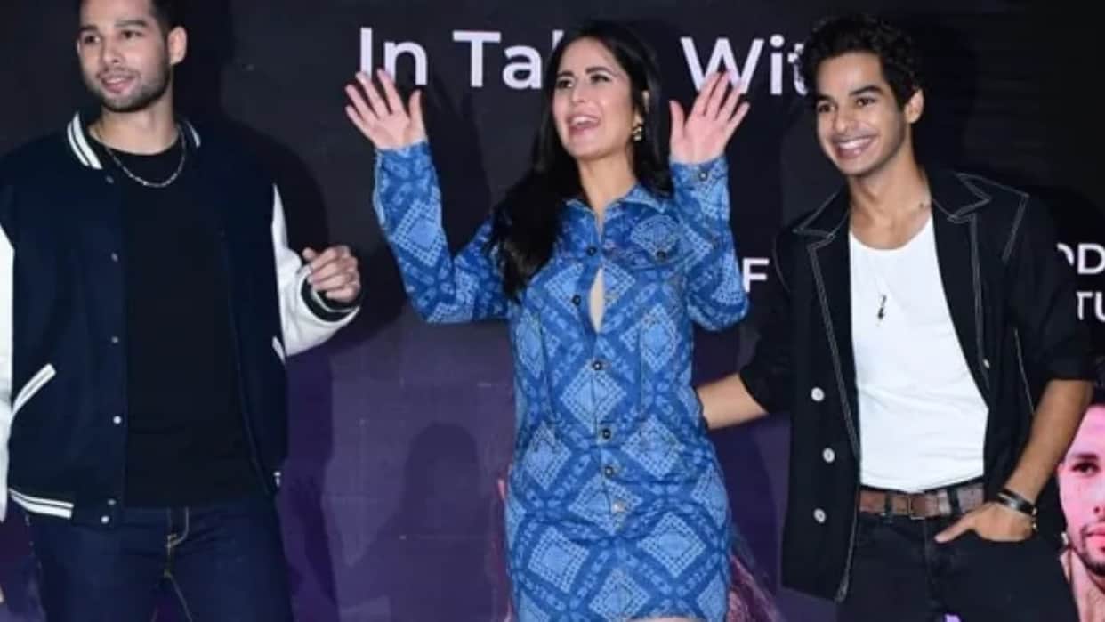 Phone Bhoot Katrina Kaif delivers Vicky Kaushal Uri Dialogue Ishaan Siddhant film promotion video gets viral